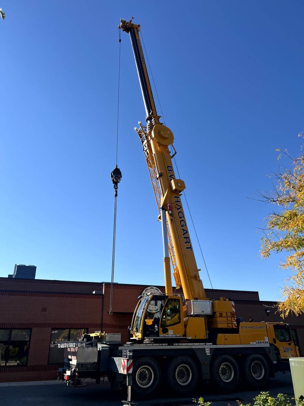 Rooftop crane lift